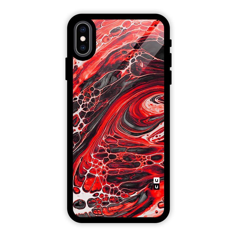 Abstract Pattern Gradient Marbled Glass Back Case for iPhone XS Max
