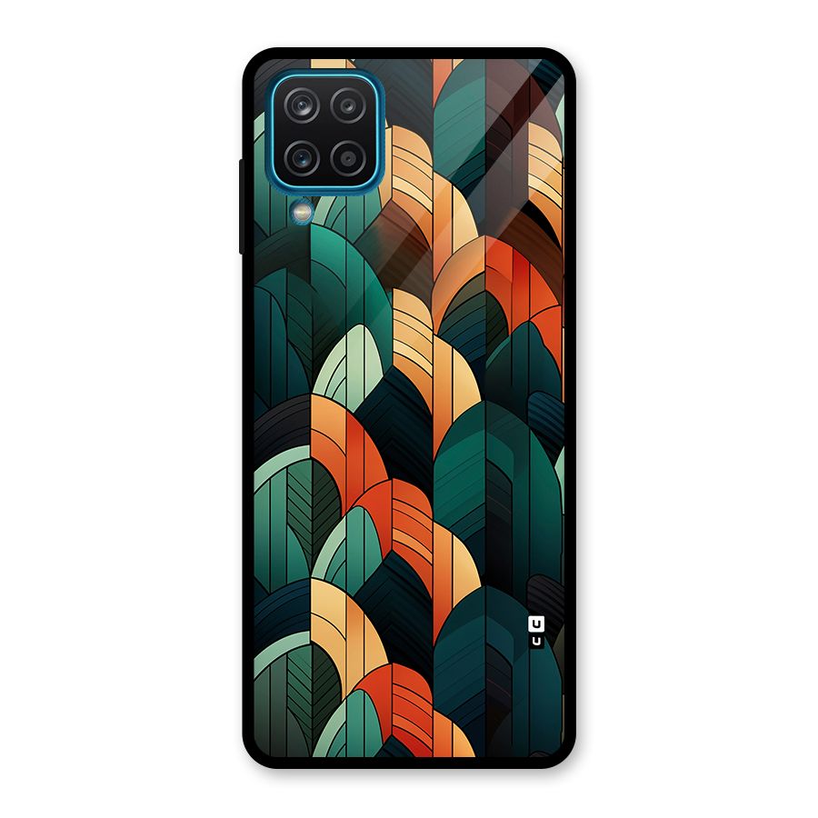Abstract Seamless Pattern Glass Back Case for Galaxy A12