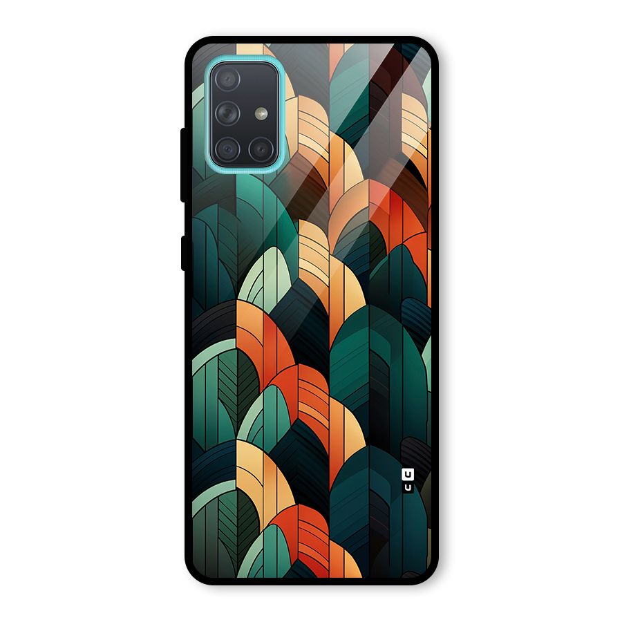 Abstract Seamless Pattern Glass Back Case for Galaxy A71