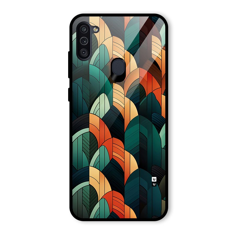 Abstract Seamless Pattern Glass Back Case for Galaxy M11
