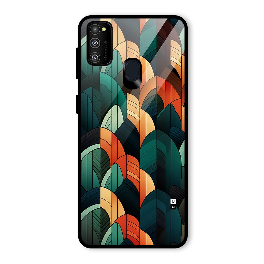 Abstract Seamless Pattern Glass Back Case for Galaxy M21