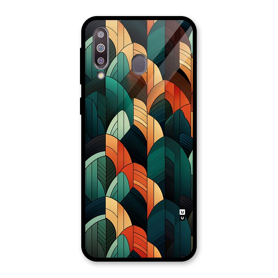 Abstract Seamless Pattern Glass Back Case for Galaxy M30