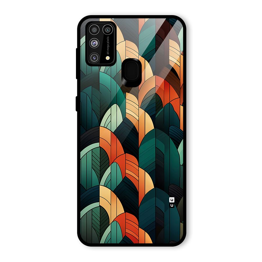 Abstract Seamless Pattern Glass Back Case for Galaxy M31