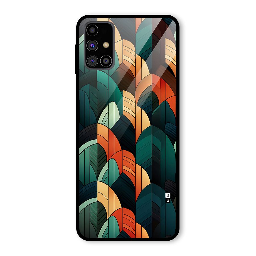 Abstract Seamless Pattern Glass Back Case for Galaxy M31s