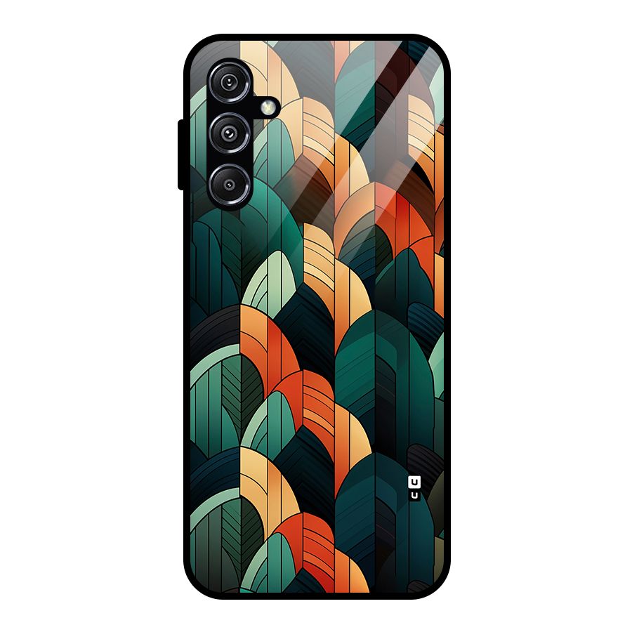 Abstract Seamless Pattern Glass Back Case for Galaxy M34 5G