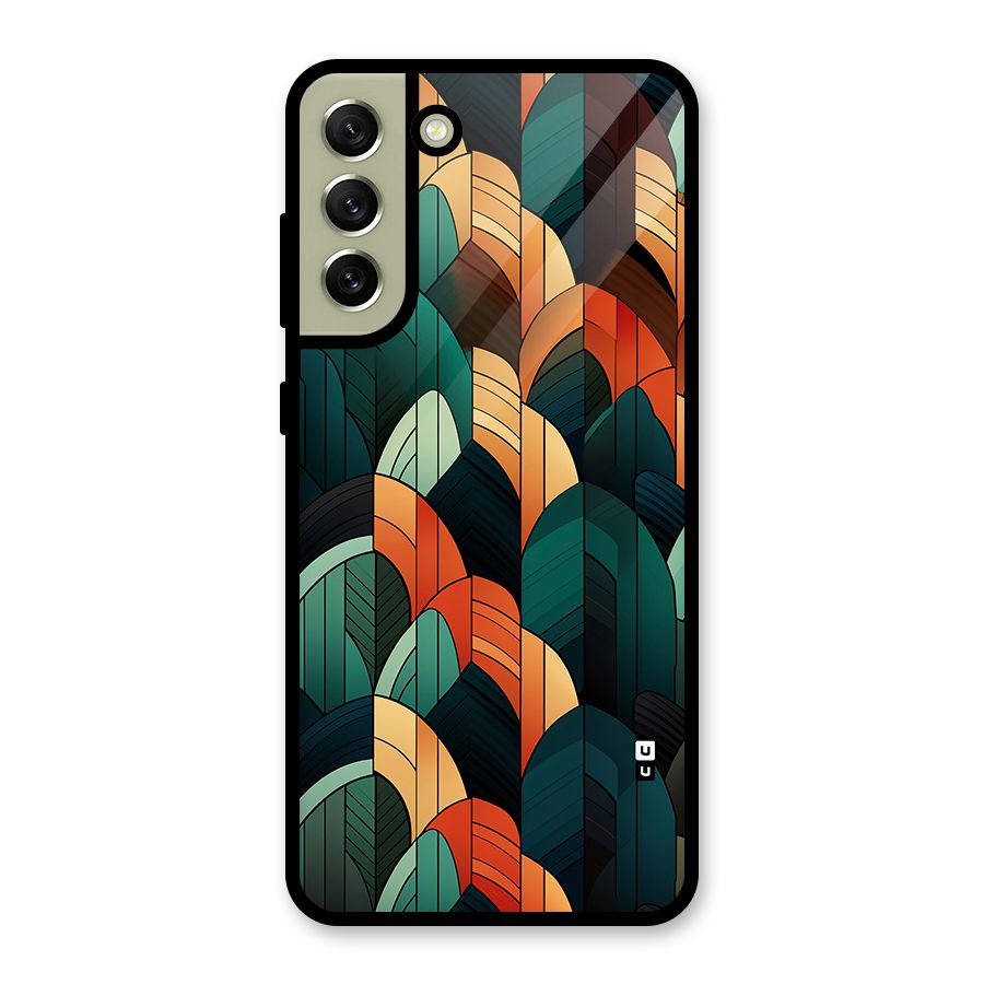 Abstract Seamless Pattern Glass Back Case for Galaxy S21 FE 5G