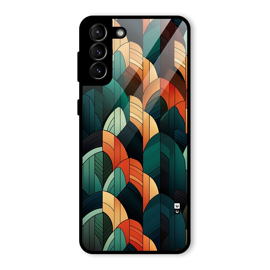 Abstract Seamless Pattern Glass Back Case for Galaxy S21 Plus