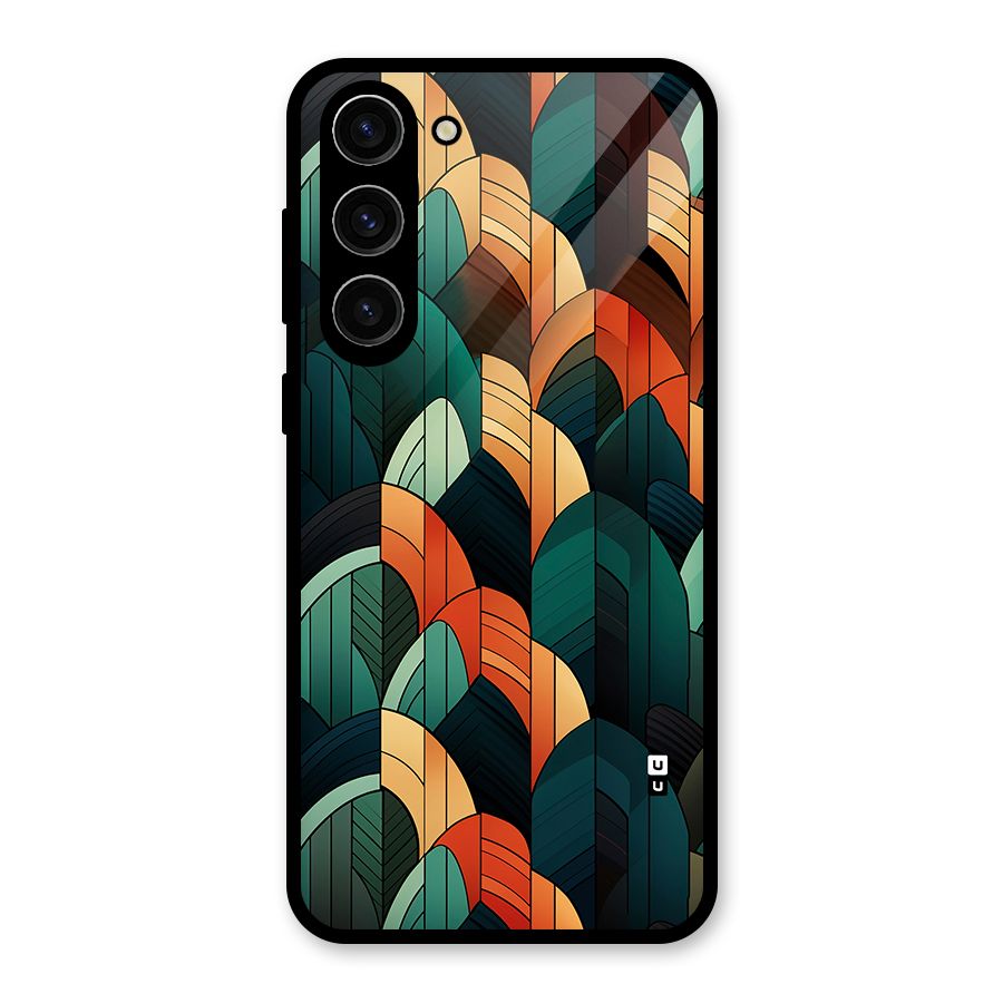 Abstract Seamless Pattern Glass Back Case for Galaxy S23 Plus