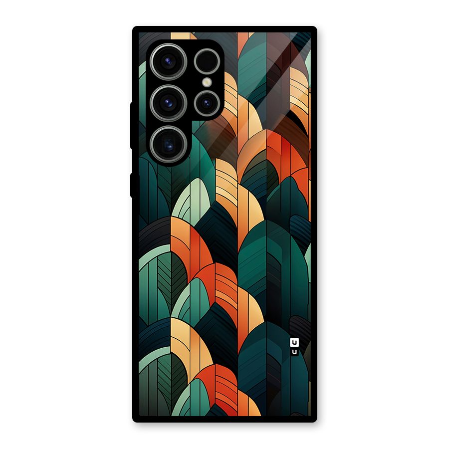 Abstract Seamless Pattern Glass Back Case for Galaxy S23 Ultra