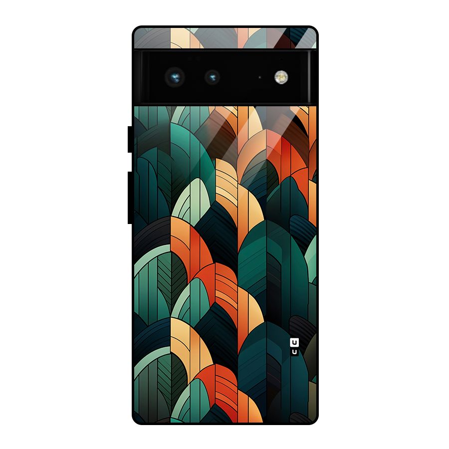 Abstract Seamless Pattern Glass Back Case for Google Pixel 6