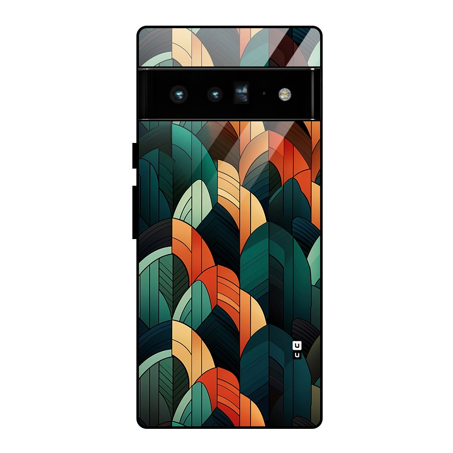 Abstract Seamless Pattern Glass Back Case for Google Pixel 6 Pro