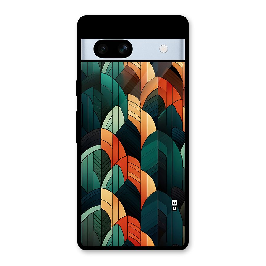 Abstract Seamless Pattern Glass Back Case for Google Pixel 7a