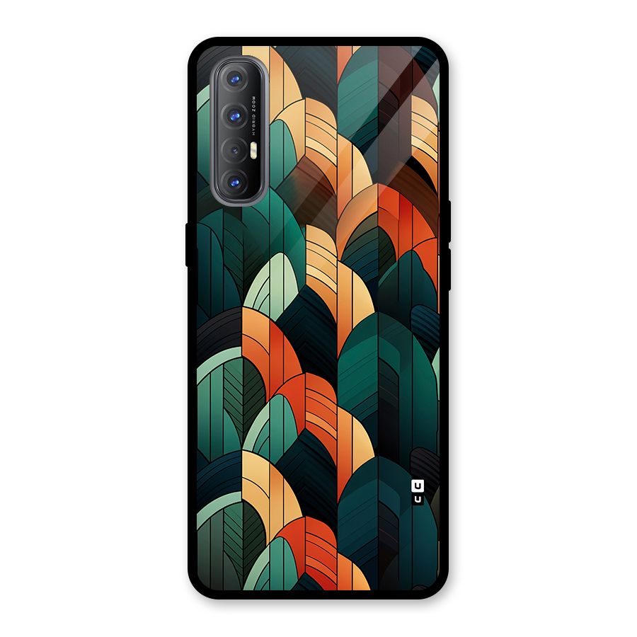 Abstract Seamless Pattern Glass Back Case for Oppo Reno3 Pro