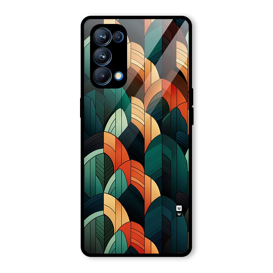 Abstract Seamless Pattern Glass Back Case for Oppo Reno5 Pro 5G