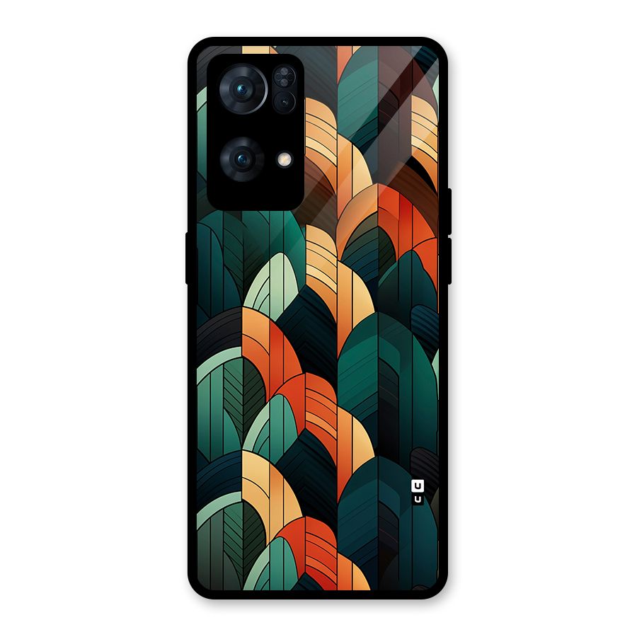 Abstract Seamless Pattern Glass Back Case for Oppo Reno7 Pro 5G