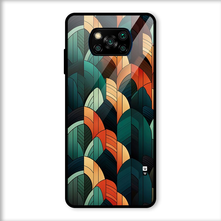 Abstract Seamless Pattern Glass Back Case for Poco X3