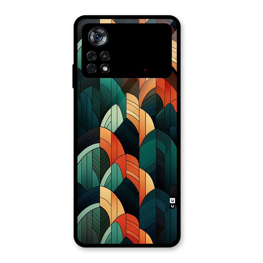 Abstract Seamless Pattern Glass Back Case for Poco X4 Pro 5G