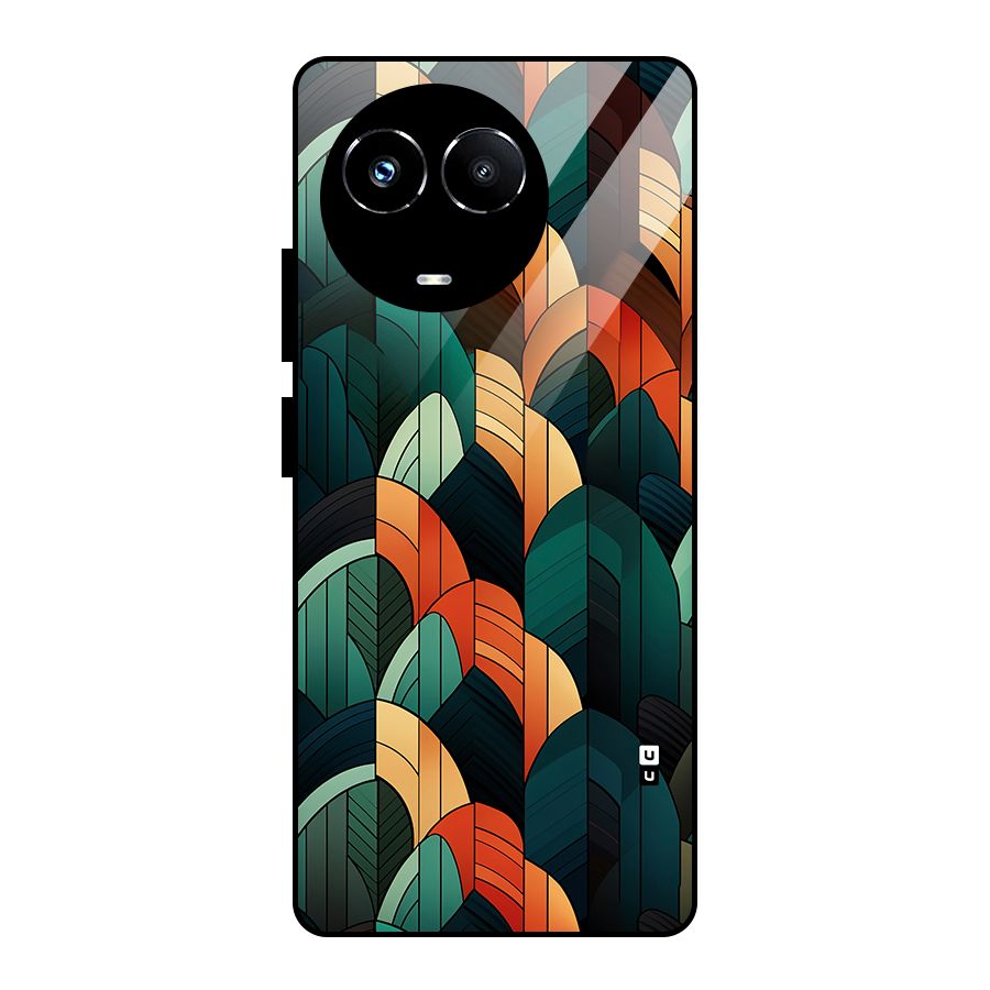 Abstract Seamless Pattern Glass Back Case for Realme 11X