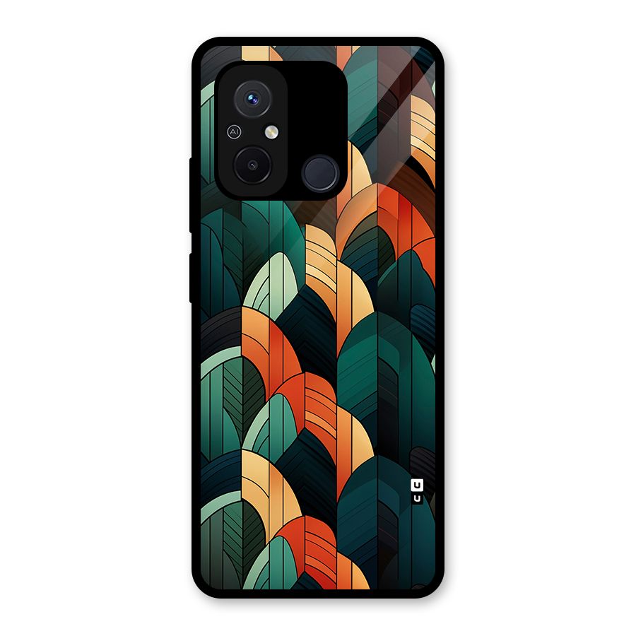 Abstract Seamless Pattern Glass Back Case for Redmi 12C