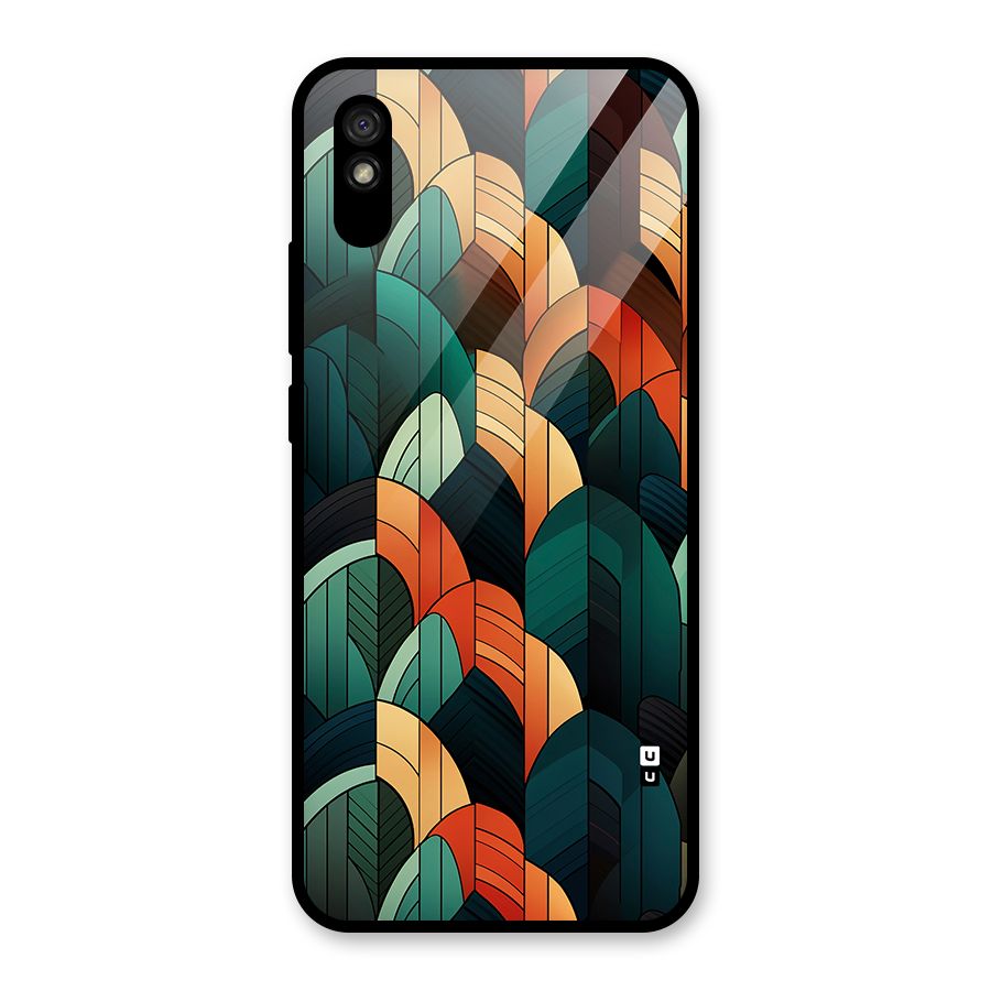 Abstract Seamless Pattern Glass Back Case for Redmi 9A