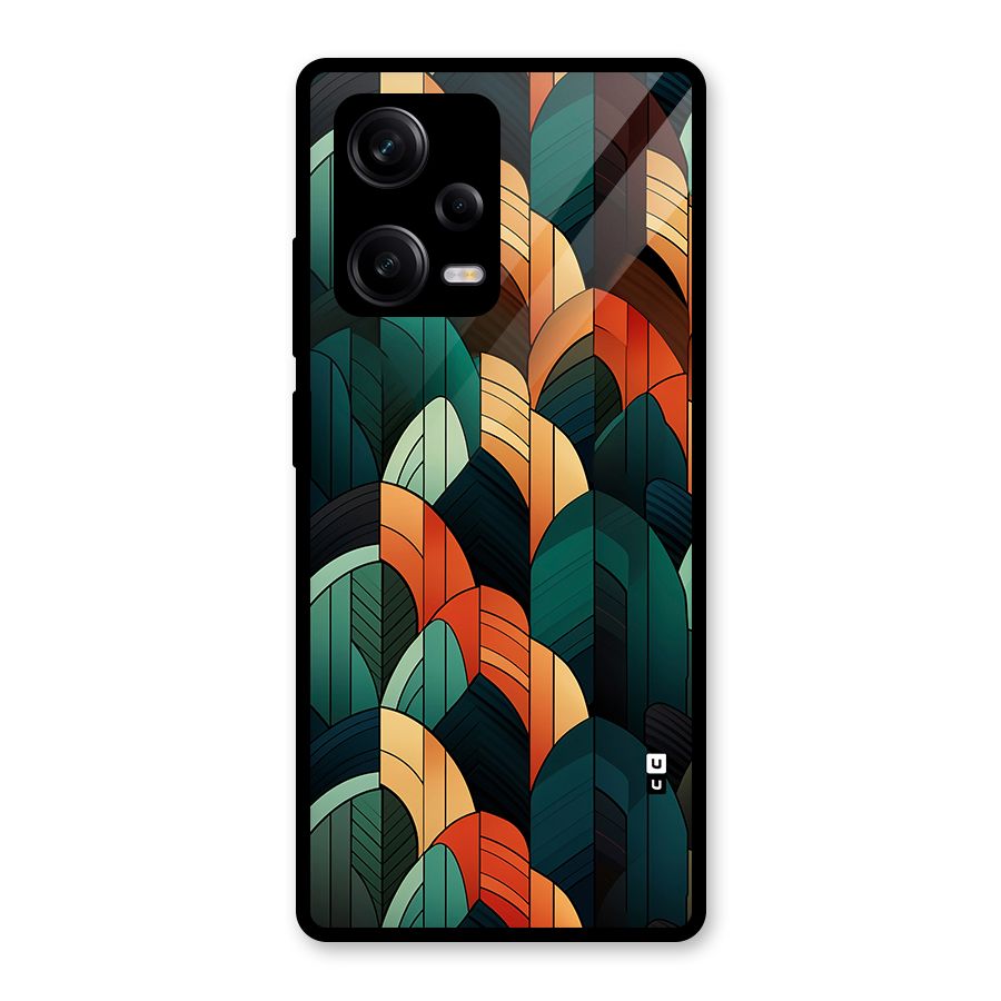 Abstract Seamless Pattern Glass Back Case for Redmi Note 12 Pro