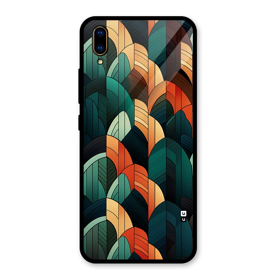 Abstract Seamless Pattern Glass Back Case for Vivo V11 Pro
