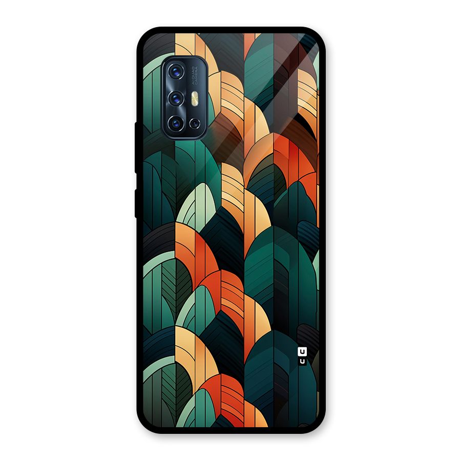 Abstract Seamless Pattern Glass Back Case for Vivo V17