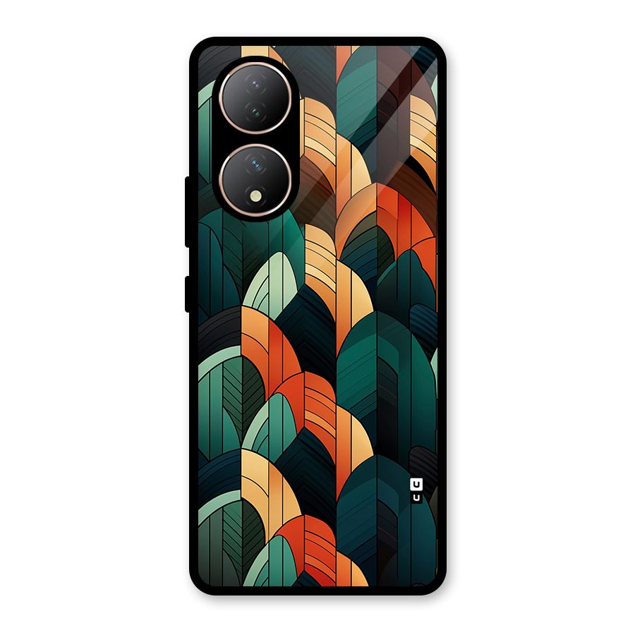 Abstract Seamless Pattern Glass Back Case for Vivo Y100A