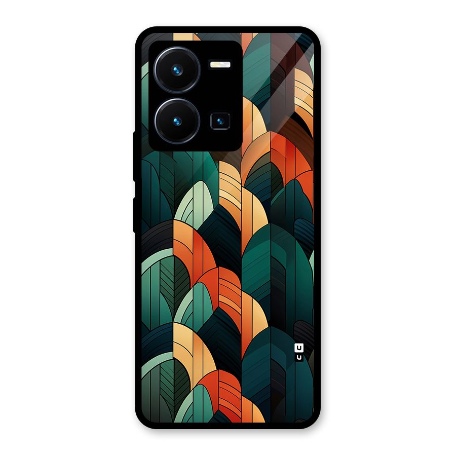 Abstract Seamless Pattern Glass Back Case for Vivo Y35