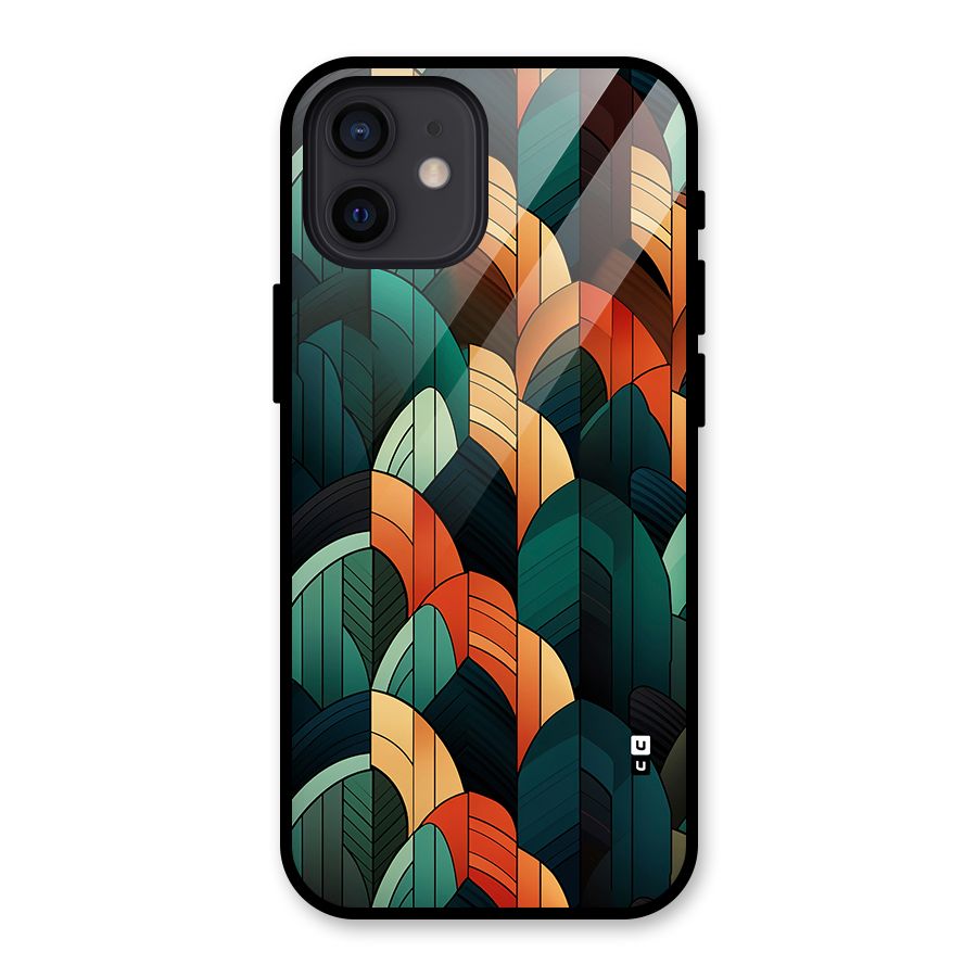 Abstract Seamless Pattern Glass Back Case for iPhone 12