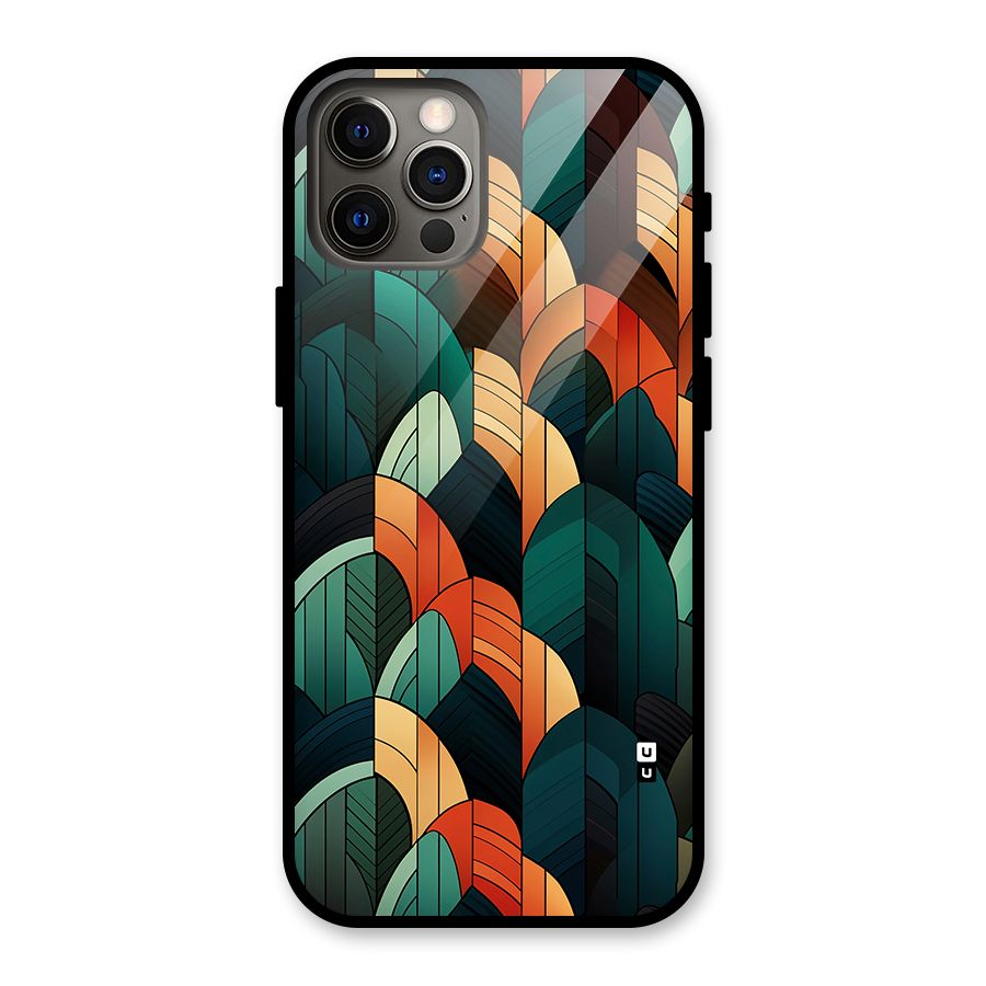 Abstract Seamless Pattern Glass Back Case for iPhone 12 Pro
