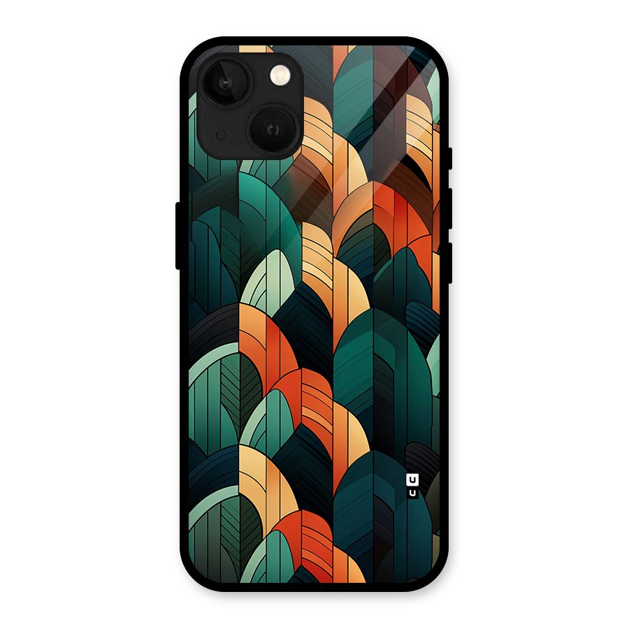 Abstract Seamless Pattern Glass Back Case for iPhone 13