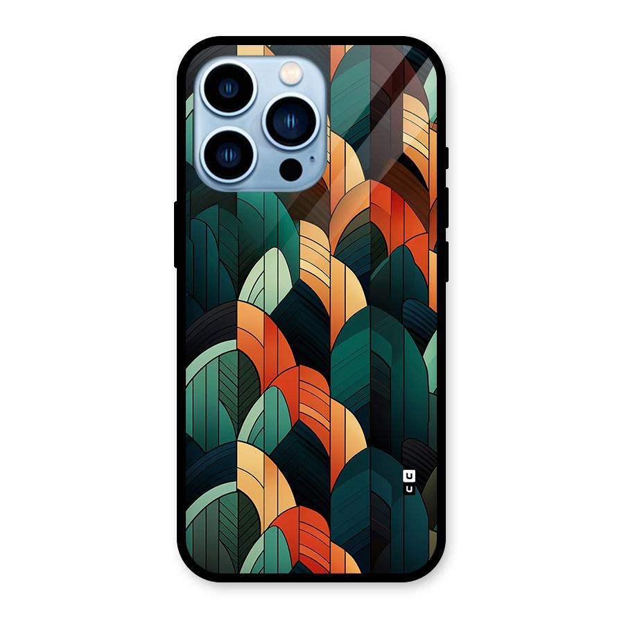 Abstract Seamless Pattern Glass Back Case for iPhone 13 Pro