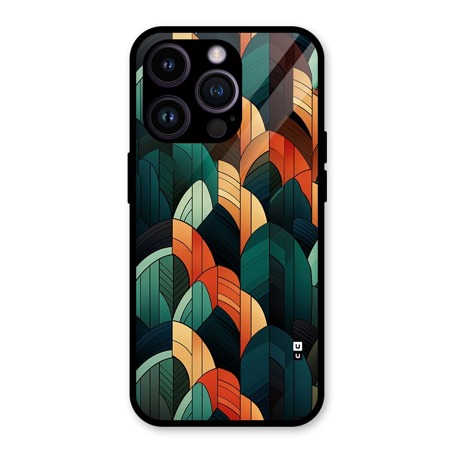 Abstract Seamless Pattern Glass Back Case for iPhone 14 Pro