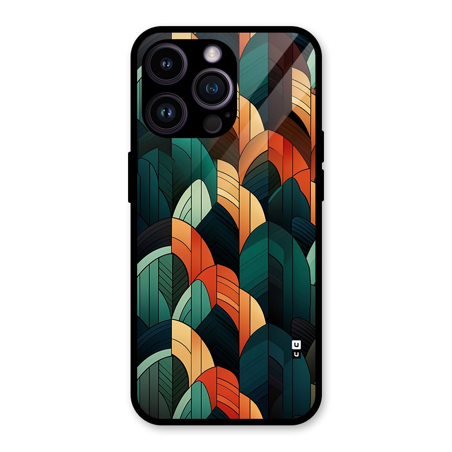 Abstract Seamless Pattern Glass Back Case for iPhone 14 Pro Max