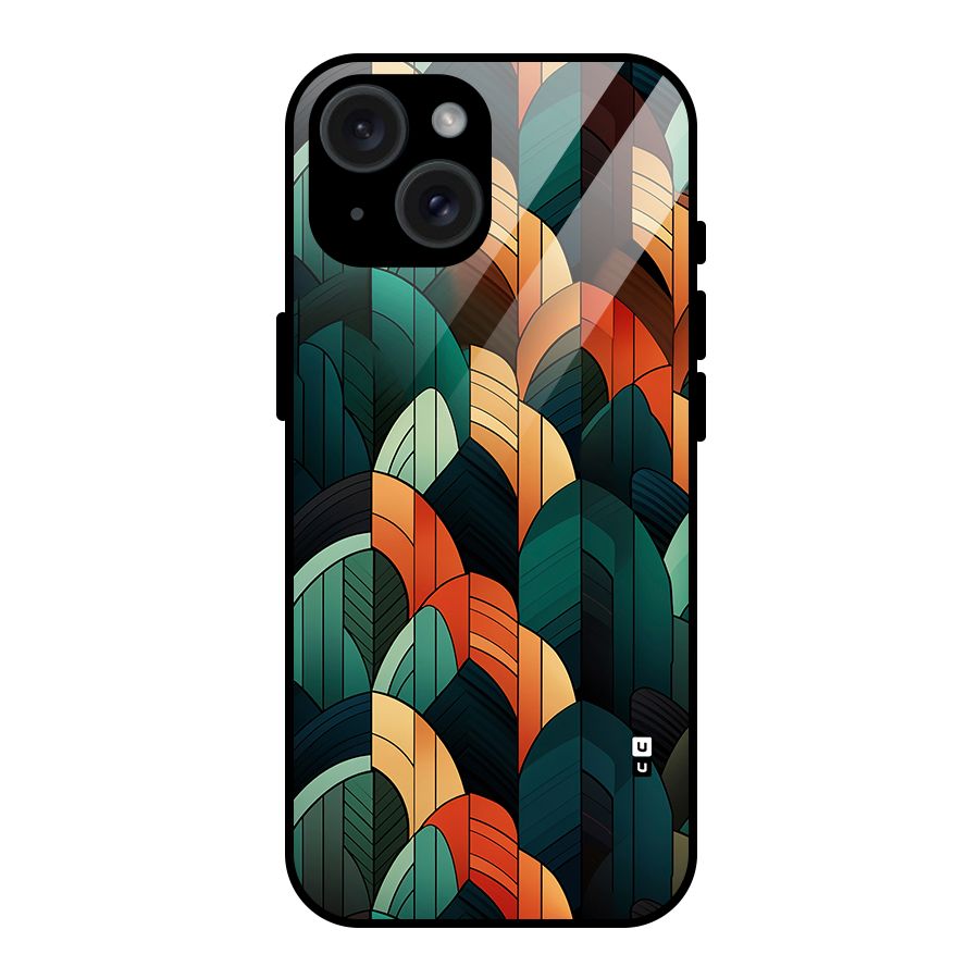 Abstract Seamless Pattern Glass Back Case for iPhone 15