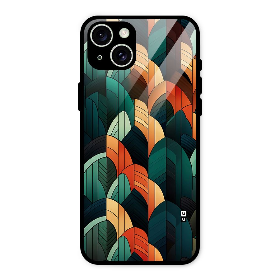 Abstract Seamless Pattern Glass Back Case for iPhone 15 Plus