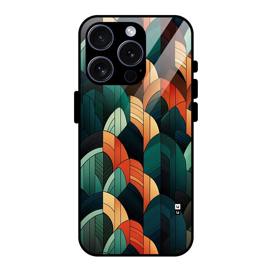 Abstract Seamless Pattern Glass Back Case for iPhone 15 Pro