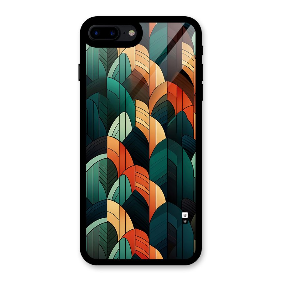 Abstract Seamless Pattern Glass Back Case for iPhone 8 Plus