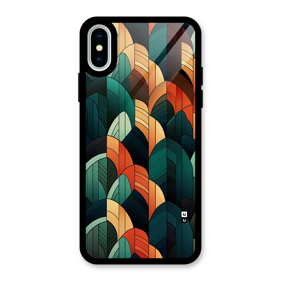 Abstract Seamless Pattern Glass Back Case for iPhone XS
