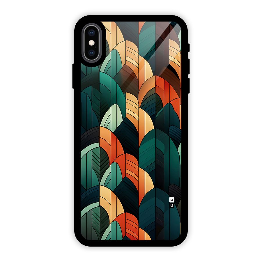 Abstract Seamless Pattern Glass Back Case for iPhone XS Max