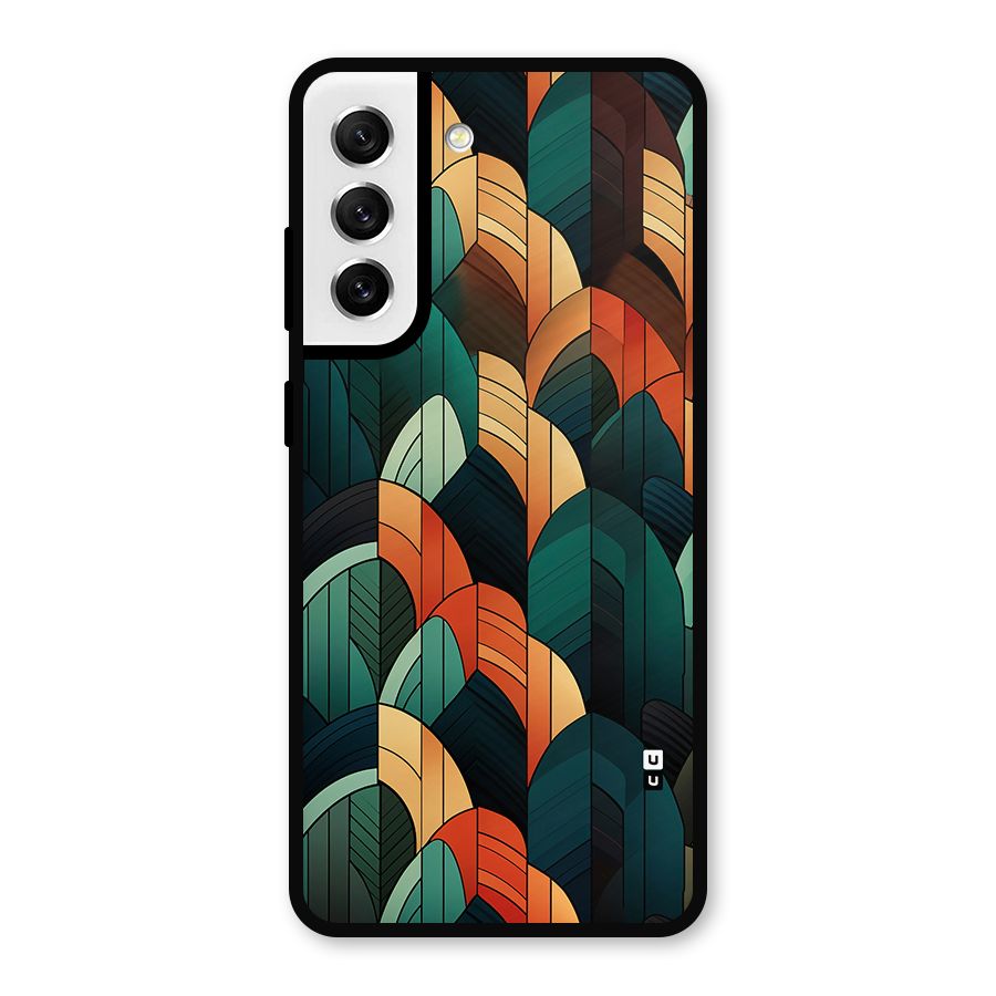 Abstract Seamless Pattern Metal Back Case for Galaxy S21 FE 5G