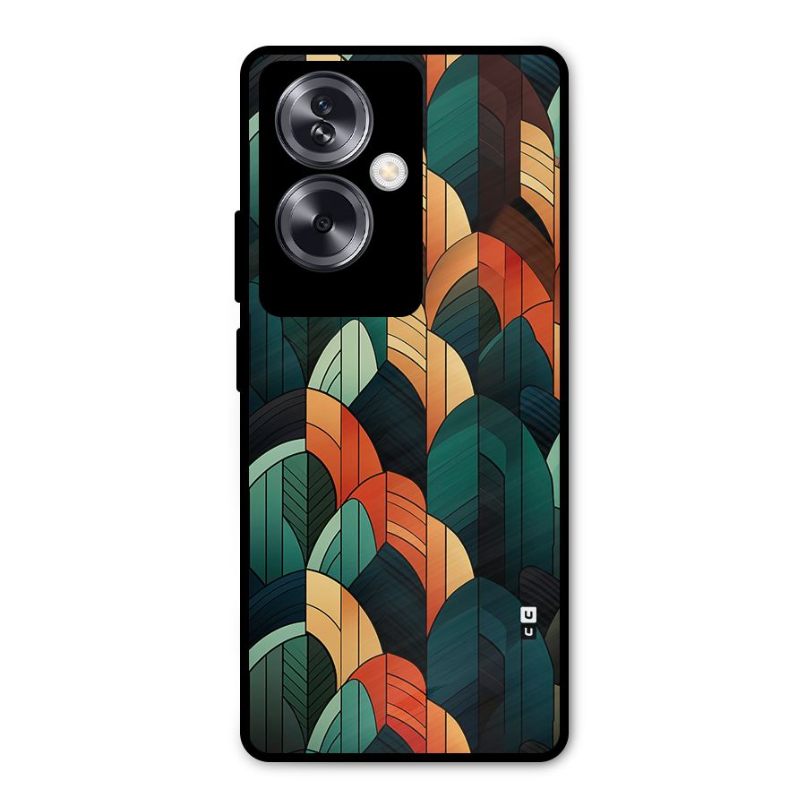 Abstract Seamless Pattern Metal Back Case for Oppo A79 5G