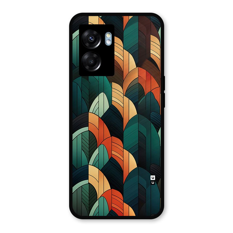 Abstract Seamless Pattern Metal Back Case for Oppo K10 (5G)