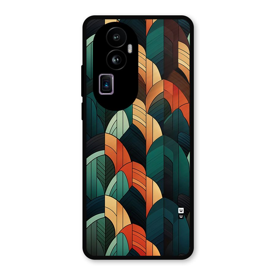 Abstract Seamless Pattern Metal Back Case for Oppo Reno10 Pro Plus