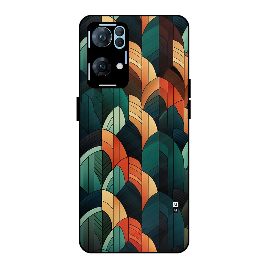 Abstract Seamless Pattern Metal Back Case for Oppo Reno7 Pro 5G