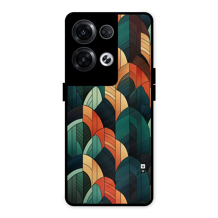Abstract Seamless Pattern Metal Back Case for Oppo Reno8 Pro 5G