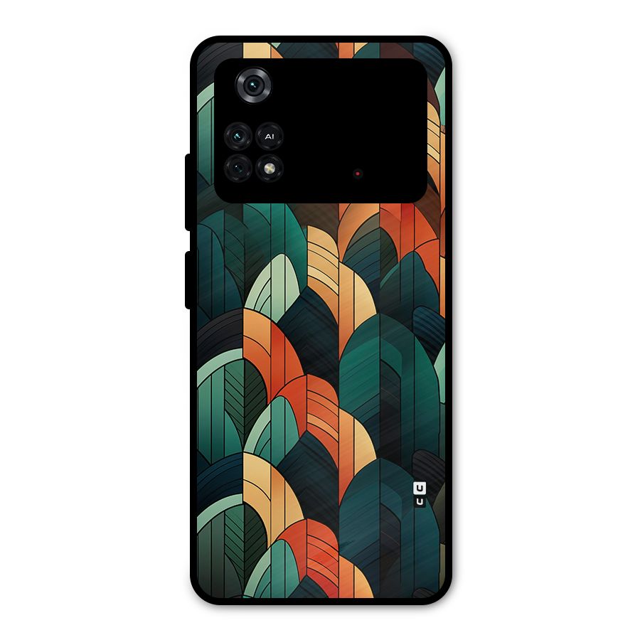 Abstract Seamless Pattern Metal Back Case for Poco M4 Pro 4G