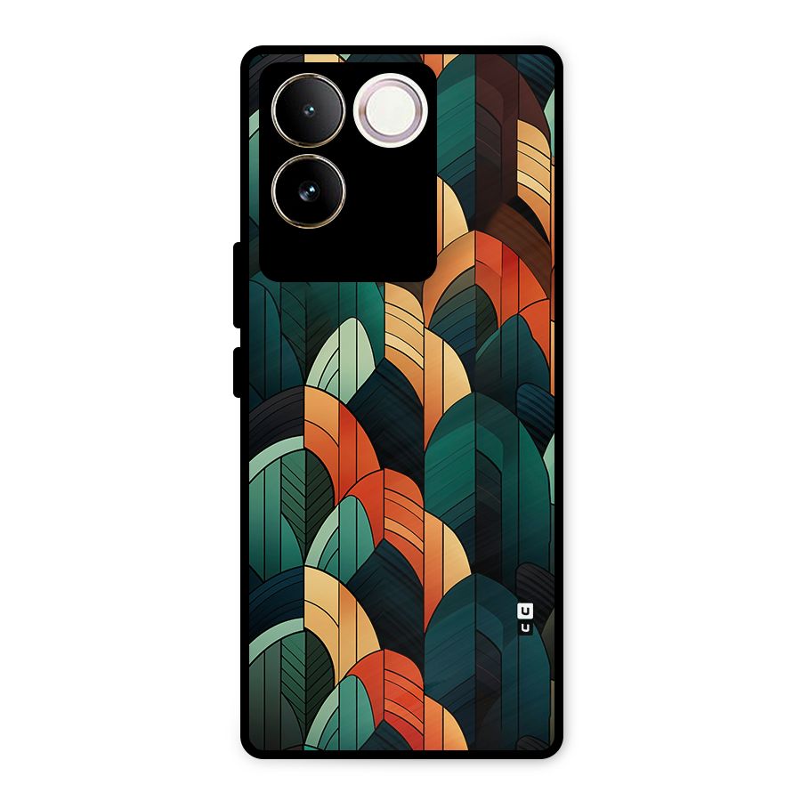 Abstract Seamless Pattern Metal Back Case for Vivo T2 Pro