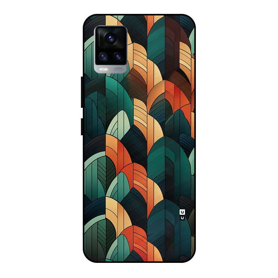Abstract Seamless Pattern Metal Back Case for Vivo V20 2021